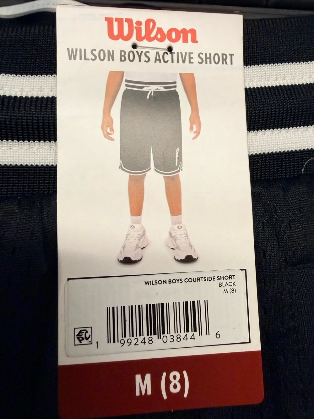 Wilson Men’s Black Athletic Mesh Shorts with White Trim